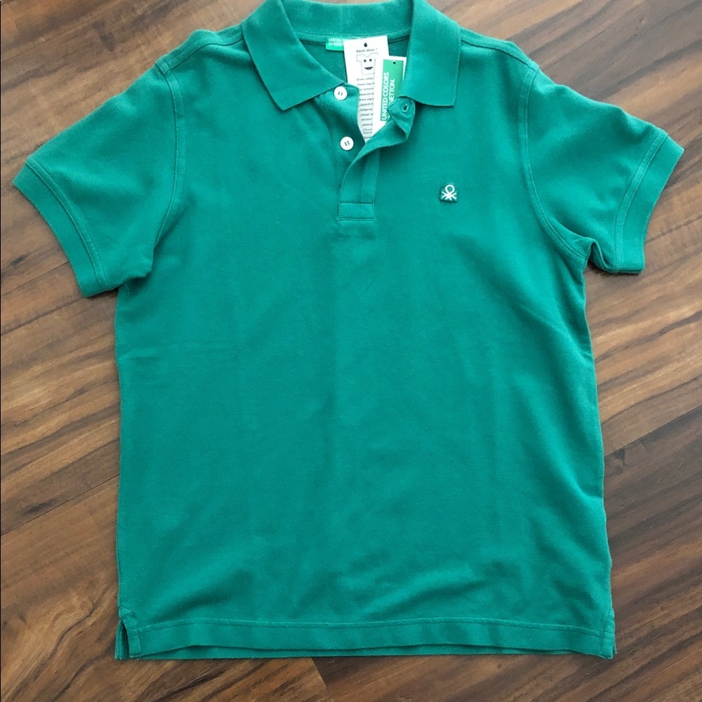 New United Colors Of Benetton Boys' Green Polo Shirt